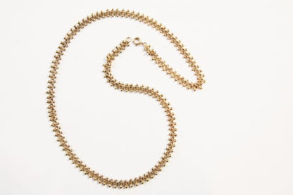 Warm Yellow Gold Fancy Link Necklace
