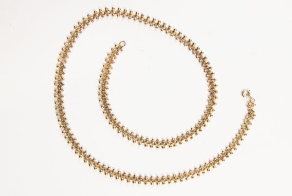 Warm Yellow Gold Fancy Link Necklace