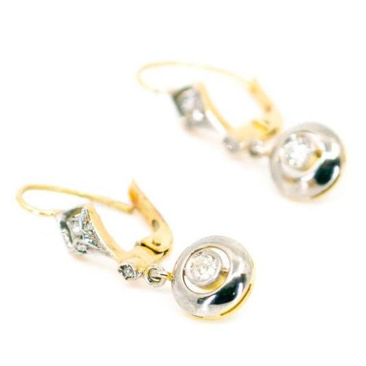 Antique Art Deco Diamond Drop Earrings