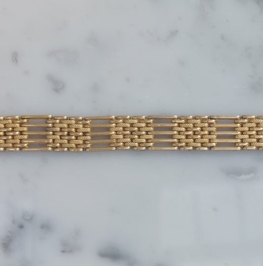 Antique Edwardian Gold Gate Bracelet