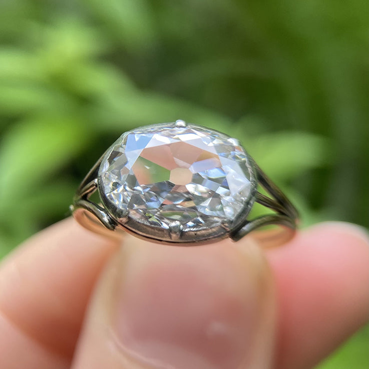 Antique Georgian 2.30ct Old Cut Diamond Solitaire Ring