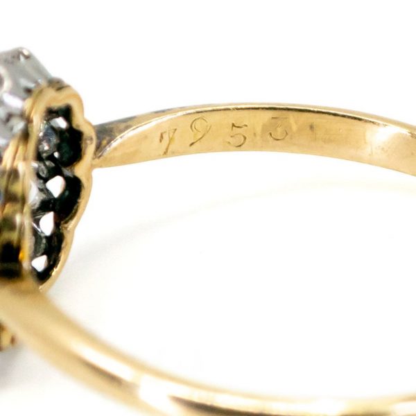 Antique Victorian Sapphire & Diamond Cluster Ring