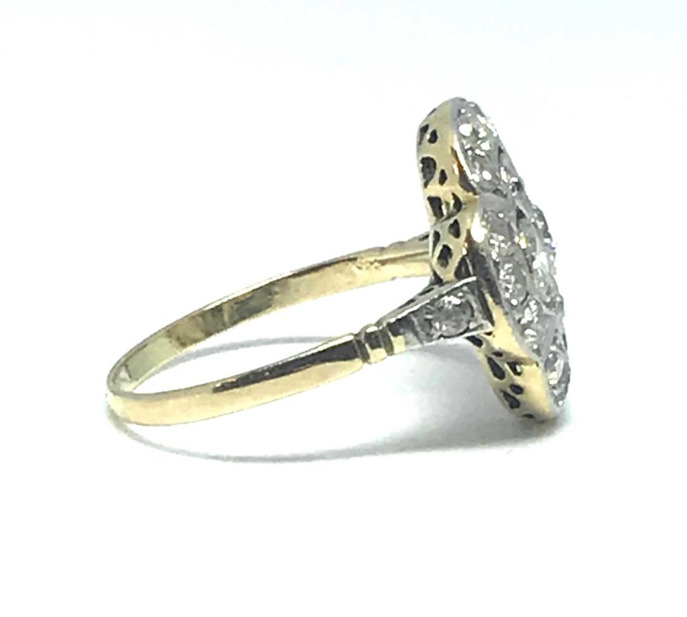 Antique Art Deco Diamond Cluster Ring