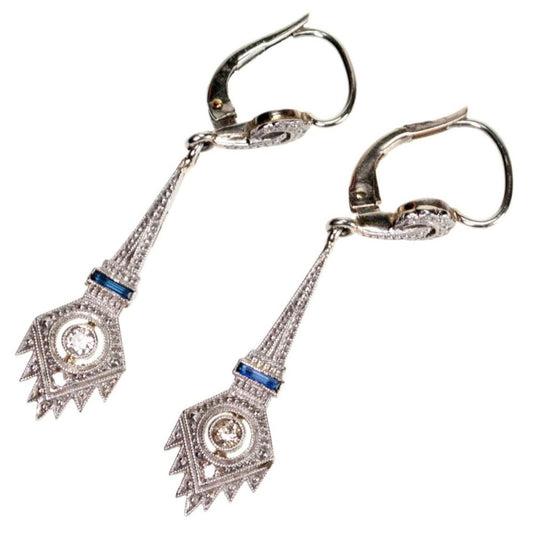 Art Deco Diamond Drop Earrings