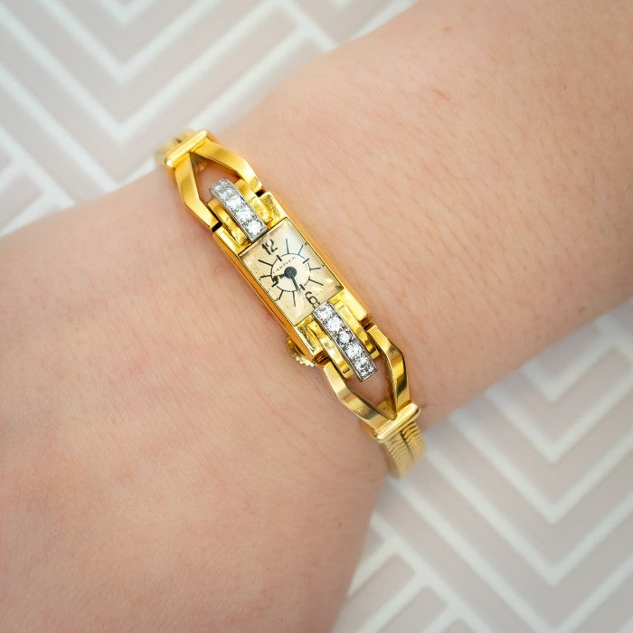 Cartier Vintage Diamond Gold Cocktail Watch