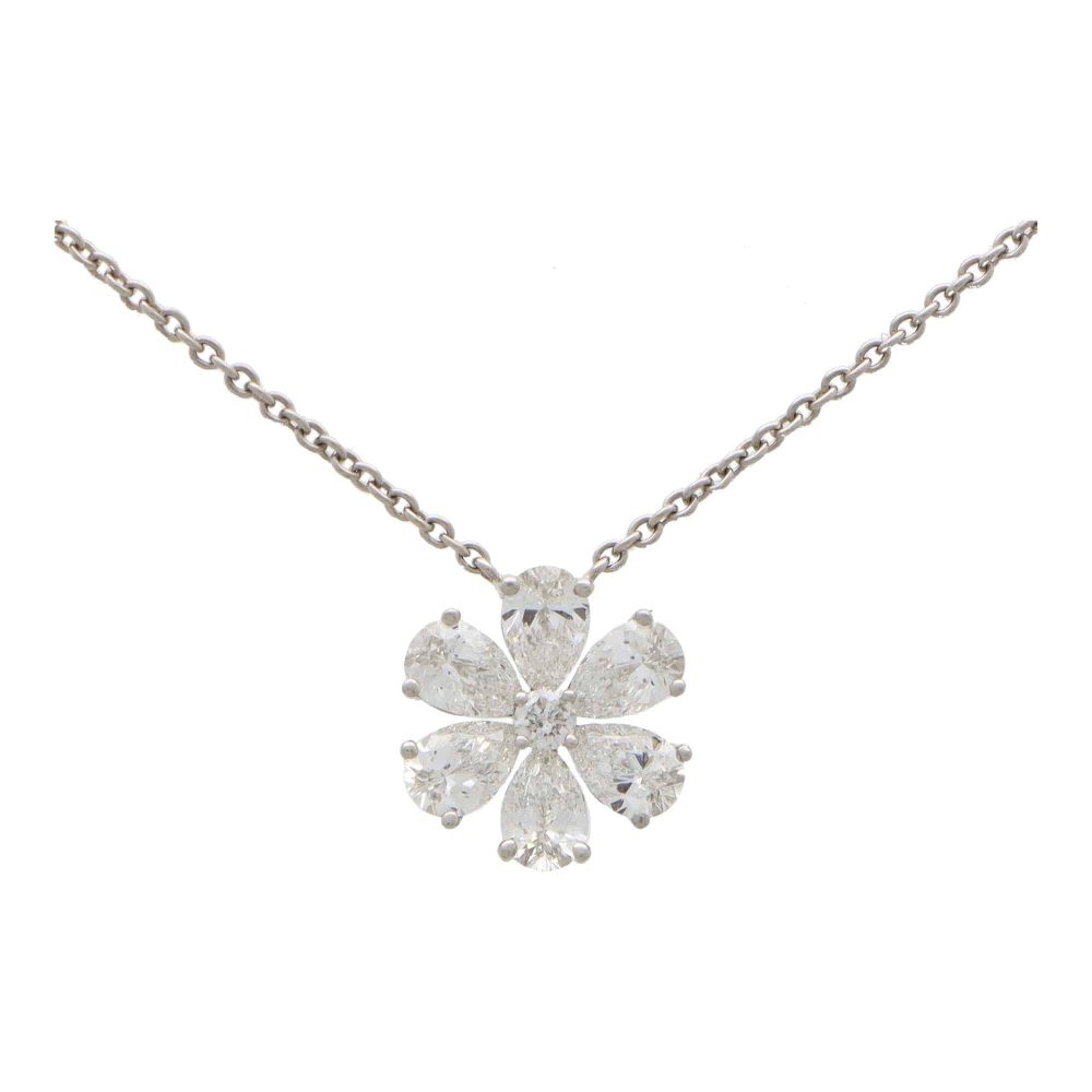 Vintage Harry Winston Forget Me Not Diamond Flower Pendant