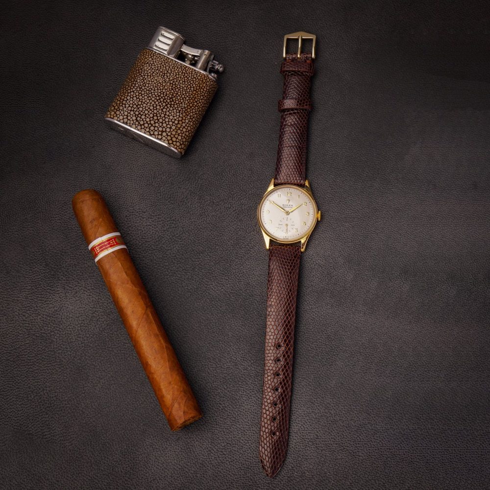 Vintage Rolex Precision 9ct Yellow Gold Manual Watch with Dennison Case, Circa 1957