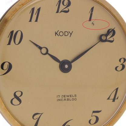 Vintage Kody 18ct Yellow Gold Ultra Thin Open Face Pocket Watch, Made in Switzerland, Circa 1965-1970s