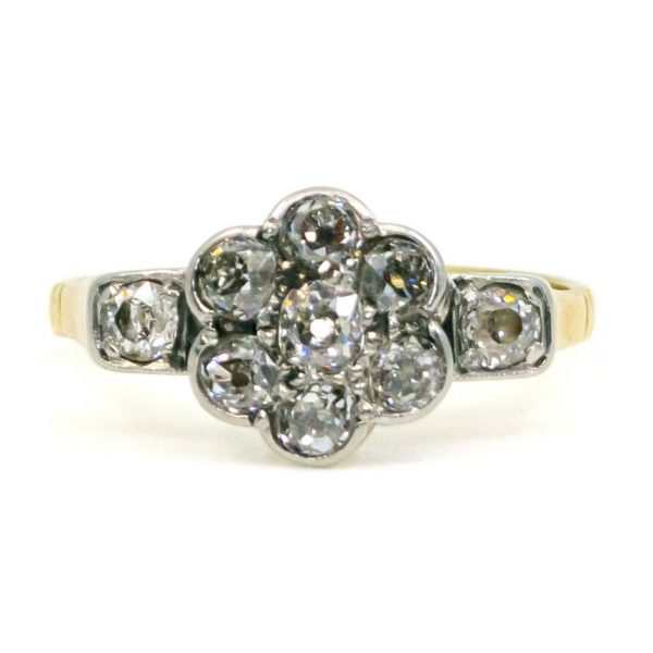 Edwardian Old Mine Cut Diamond Gold Ring