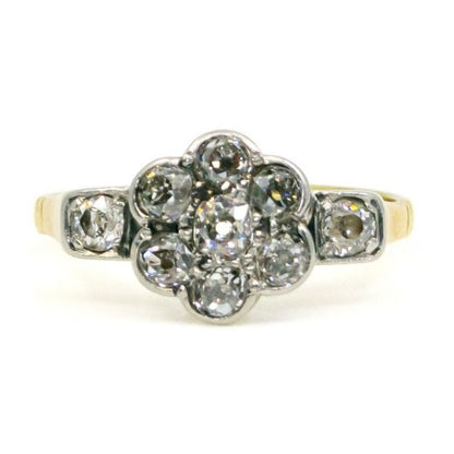 Edwardian Old Mine Cut Diamond Gold Ring