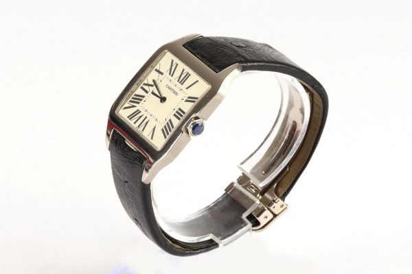 Gents Cartier Santos Dumont 18ct White Gold Gents Watch