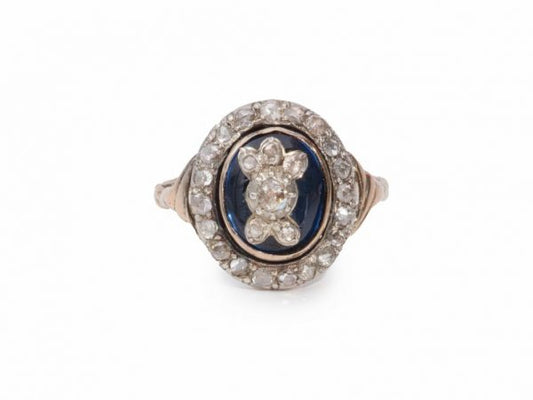 Georgian Antique Rose Cut Diamond Ring