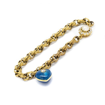 Gold Heart Charm Bracelet
