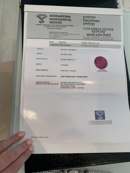 1.73ct Ruby and Diamond Fancy Cluster Ring