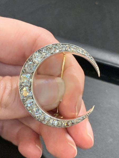 Antique Victorian Old Cut Diamond Brooch, 3.00ct