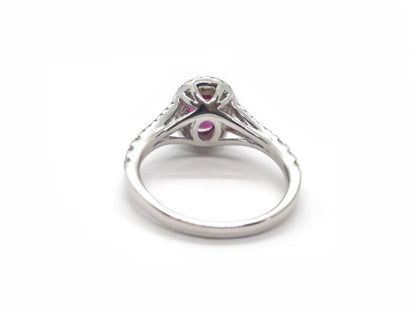 1.44ct Burma Ruby and Diamond Cluster Ring, 18ct Gold