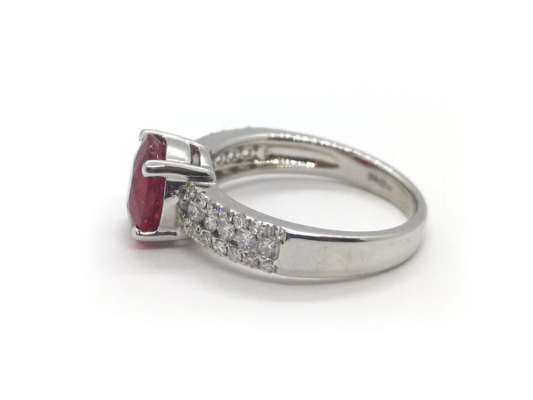 2.03ct Ruby and Diamond Ring in 18ct Gold