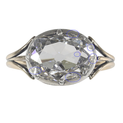 Antique Georgian 2.30ct Old Cut Diamond Solitaire Ring