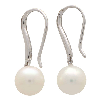 Akoya Pearl and Diamond Drop Earrings