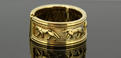 Vintage Panthére De Cartier 18ct Gold Bangle