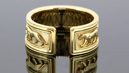 Vintage Panthére De Cartier 18ct Gold Bangle