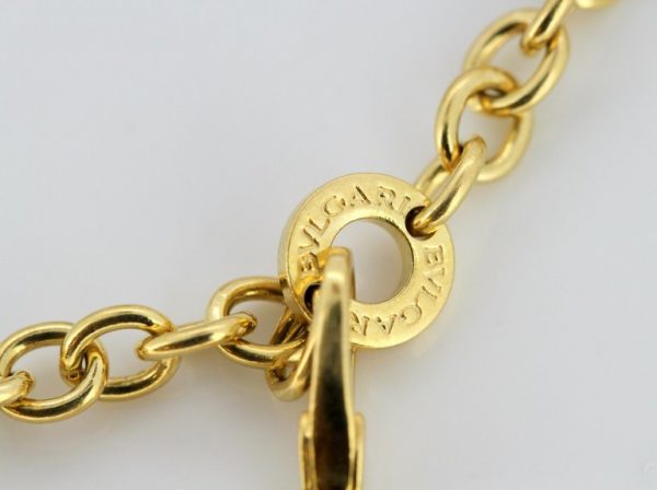 Vintage Bulgari Onyx and Lapis Lazuli Charm Bracelet