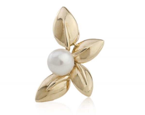 Vintage Van Cleef & Arpels Ladies 18ct Gold Clip-On Earrings with Natural Pearls