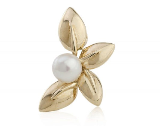 Vintage Van Cleef & Arpels Ladies 18ct Gold Clip-On Earrings with Natural Pearls