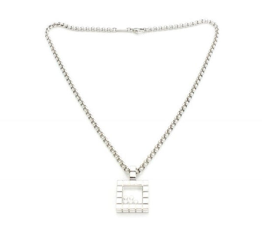 Chopard Happy Diamonds 18ct White Gold Diamond Pendant Necklace