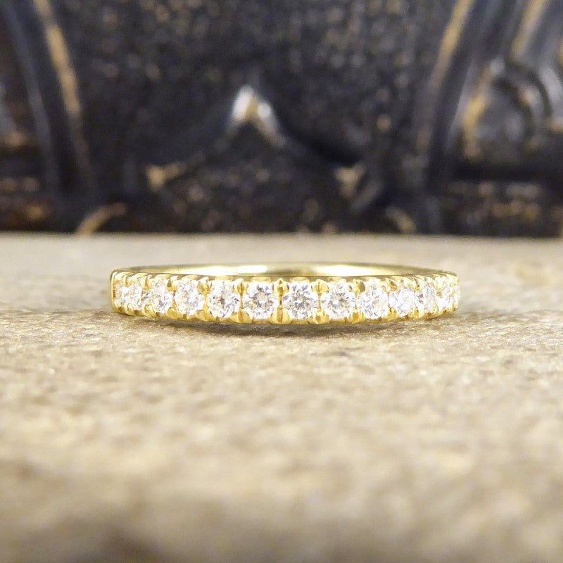 Modern 0.35ct Brilliant Cut Diamond Half Eternity Ring