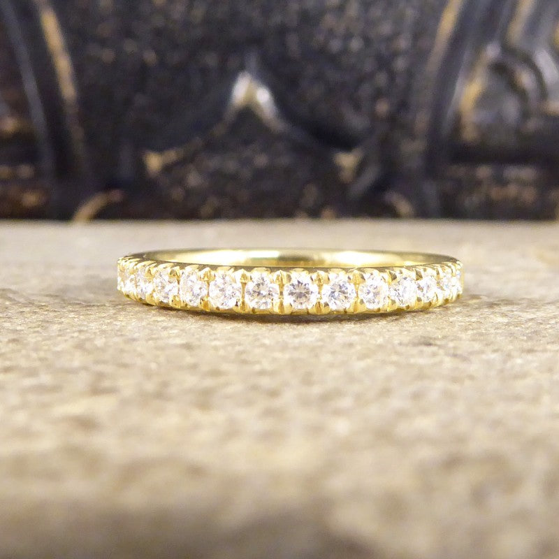 Modern 0.35ct Brilliant Cut Diamond Half Eternity Ring