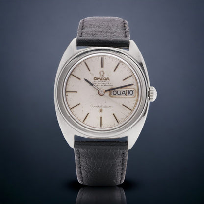 Vintage 1960s Omega Stainless Steel Constellation Watch Day/Date Automatic Watch, Reference 168.005