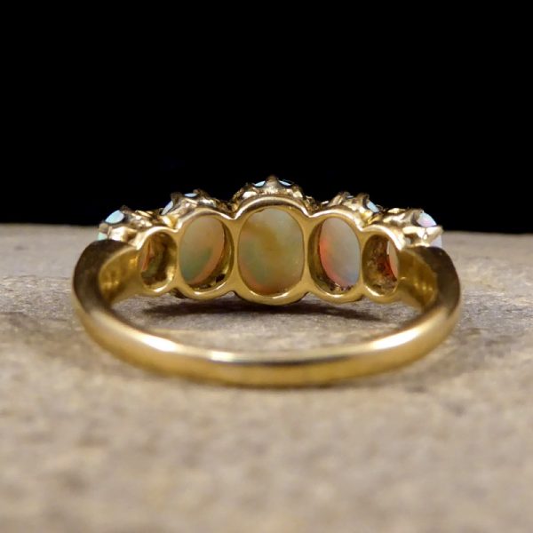 Antique Victorian Five Stone Opal Ring