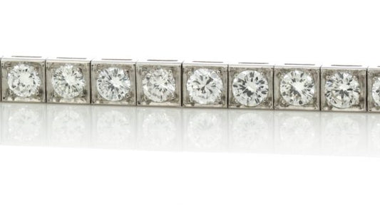 Vintage Cartier Diamond Bracelet Platinum, Circa 1950's