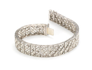 Lacloche Freres Art Deco Diamond Platinum Bracelet