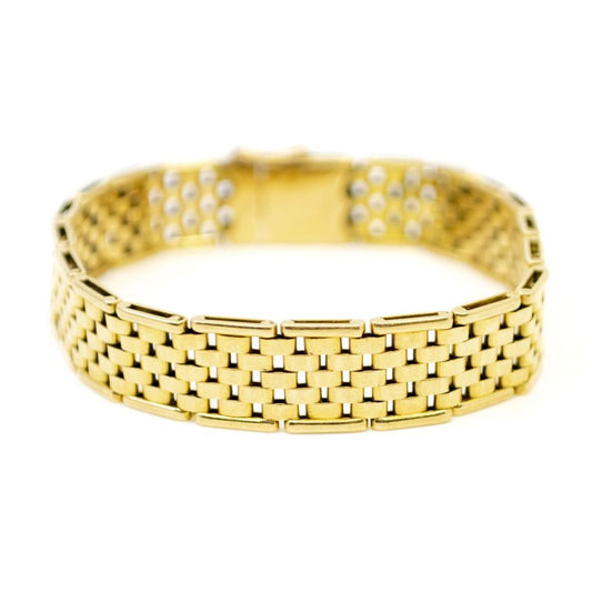 Vintage Brick Link Gold Bracelet