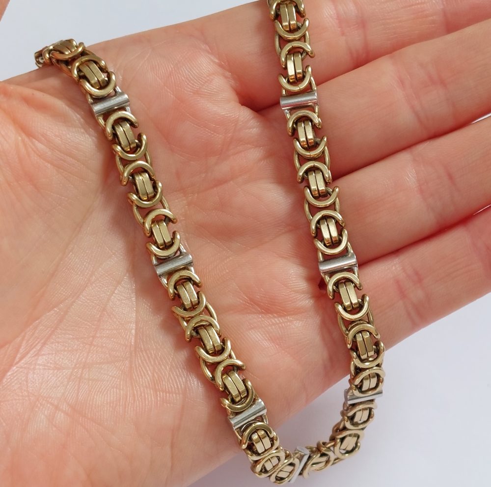 Vintage Byzantine Gold Chain Necklace