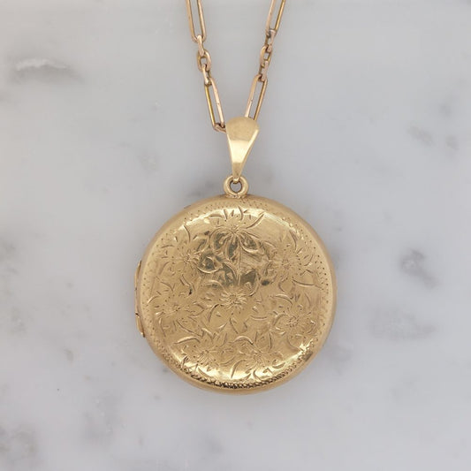 Vintage Locket and Chain Necklace