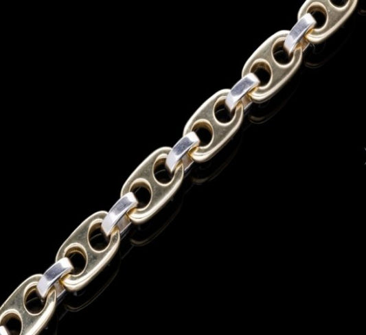Vintage Platinum and 18ct Gold Link Bracelet