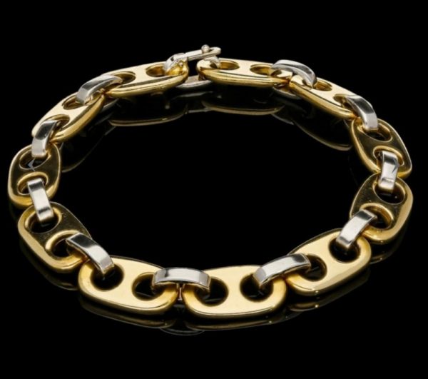 Vintage Platinum and 18ct Gold Link Bracelet