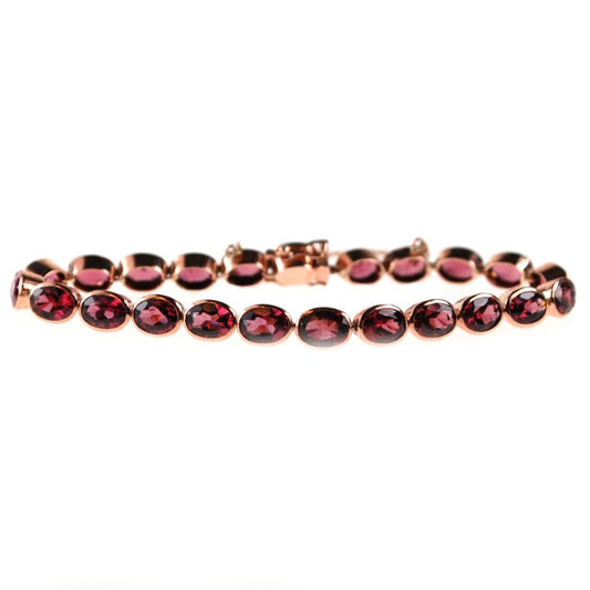 Vintage Style Garnet and Gold Bracelet