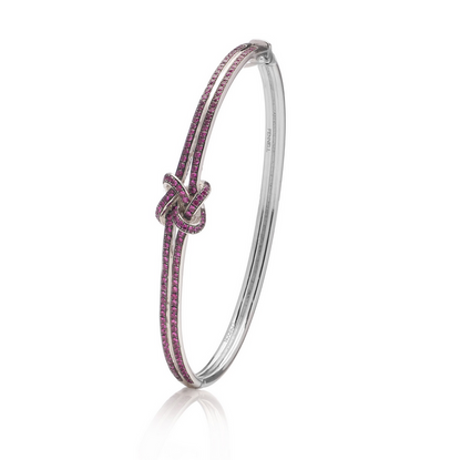 Vintage Theo Fennell Pink Sapphire Bangle Bracelet