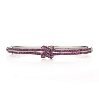 Vintage Theo Fennell Pink Sapphire Bangle Bracelet