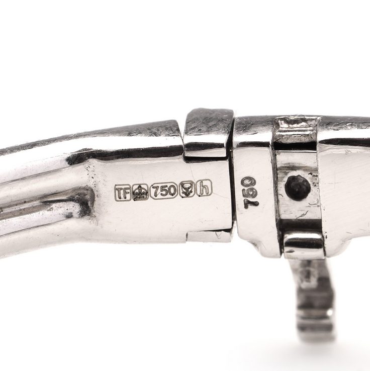 Vintage Theo Fennell Pink Sapphire Bangle Bracelet