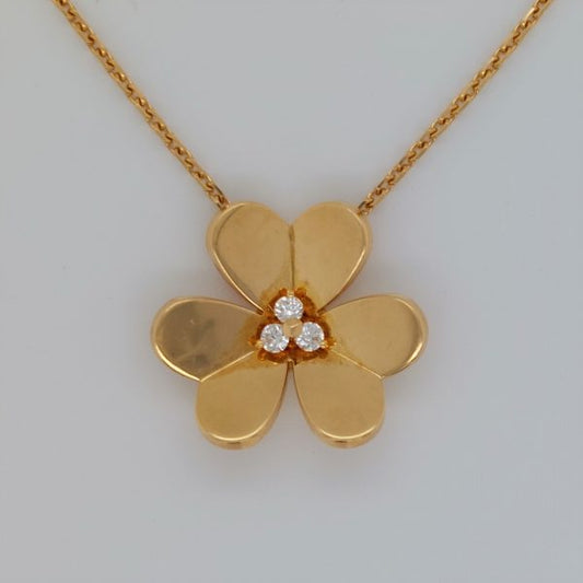 Vintage Van Cleef & Arpels Frivole Diamond Pendant Necklace