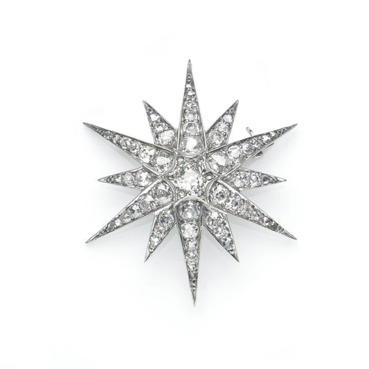 Antique Victorian Diamond Star Brooch