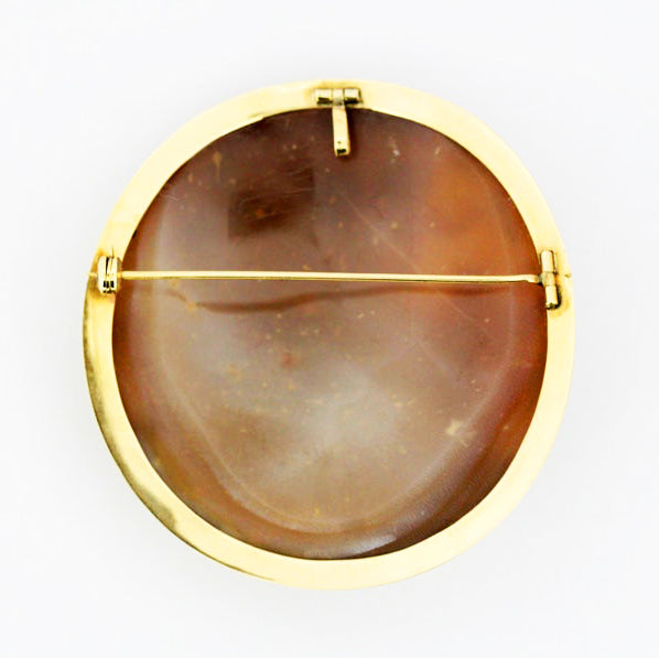 Victorian Carnelian Cameo Brooch, 15ct Yellow Gold, Circa 1870's