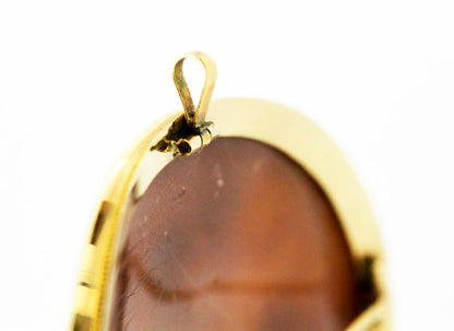 Victorian Carnelian Cameo Brooch, 15ct Yellow Gold, Circa 1870's
