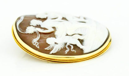 Victorian Carnelian Cameo Brooch, 15ct Yellow Gold, Circa 1870's